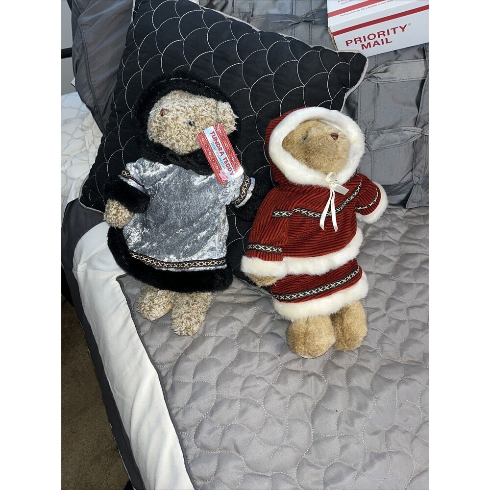 Sugar Loaf Collectible Tundra Eskimo Teddy Bear 15" Stuffed Animal & Friend